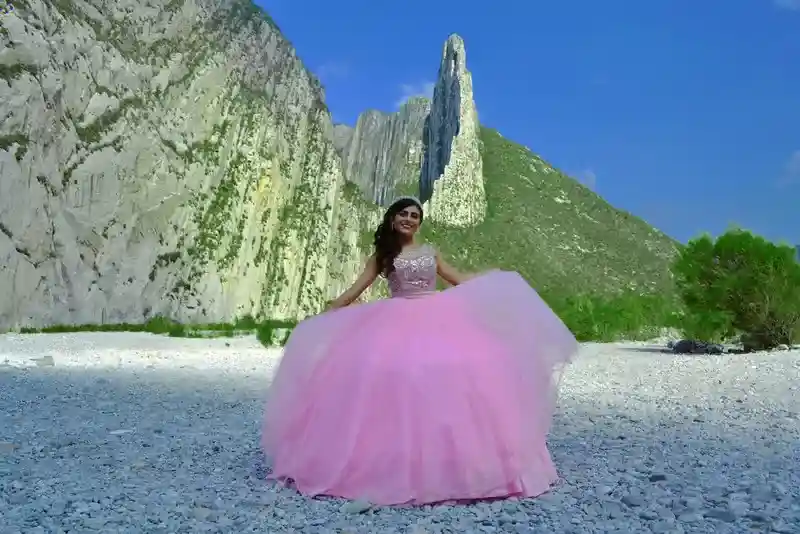 Monterrey, N.L., Mexico - Woman Wearing Pink Gown